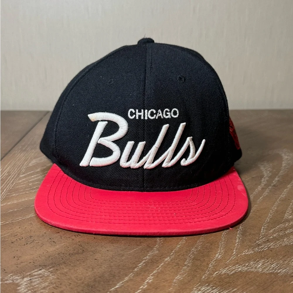 Chicago Bulls Snapback Hat Mitchell & Ness Cap Wool Blend‎ Reflective Bill